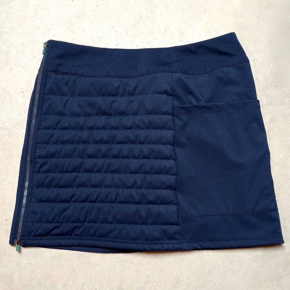 Renwick RNWK Women's Golf Pickleball Tennis Skirt MEDIUM Quilted Insulated Navy